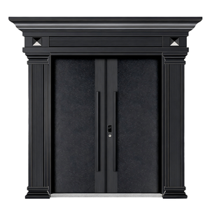 Puerta <span class=keywords><strong>de</strong></span> Aluminio Fundido Ignífuga con Arco para Entrada <span class=keywords><strong>de</strong></span> Villa, Puerta Principal Probada para Vestíbulo <span class=keywords><strong>de</strong></span> Mansión - Product Image 3