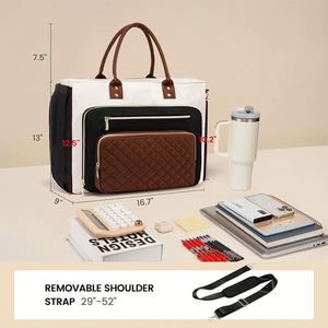 Nuevo Bolso de Mano para Portátil de Trabajo para Mujer con Dos Correas Abiertas, Bolso Tote y Maletín de Negocios, Bolso Bandolera, Cartera para Computadora - Product Image 2