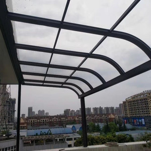 ที่คลุมหลังคาโพลีคาร์บอเนตโลหะอลูมิเนียมกันสาดโพลีคาร์บอเนตสำหรับระเบียงโรงงานป้องกันรังสียูวีกันน้ำ - Product Image 2