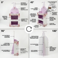 Présentoir de sol en carton personnalisé pour PDV, étagère de supermarché en carton ondulé pour produits cosmétiques, gels douche, shampoings et soins de la peau