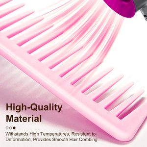 Nouvel ensemble de peignes de coiffure portables roses en plastique pour la coupe et le lissage des cheveux, idéal pour les salons de coiffure - Product Image 3