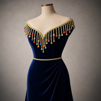 Goldene Strass-Fransenborte, 4 Stile, tropfenförmiger Kristall AB, schillernde, mehrfarbige Perlenquaste für Hochzeitskleider und DIY-Bekleidung