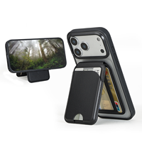 Portefeuille magnétique en cuir PU avec blocage RFID, porte-cartes pliable multi-angles pour bureau, compatible avec les modèles 12-18