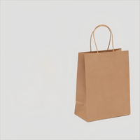 Sacs en papier kraft écologique personnalisés pour le café à emporter et les courses de cadeaux écran/logo imprimé offset emballage en gros