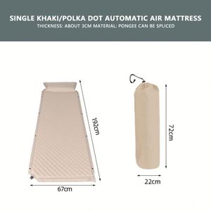 Outdoor <b>Large</b> Valve <b>Inflatable</b> Mattress Connectable Sponge Insulated Sleeping Pad for Camping - Product Image 3