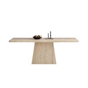 Mesa de Comedor de Piedra Multifuncional de Estilo Retro Moderno Francés con Combinación de Sillas, Sensación de Alta Gama, 6 Plazas, para Uso en Restaurantes - Product Image 5