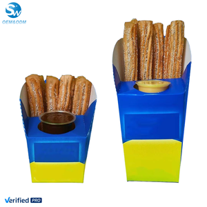 Caja de Embalaje para Churros y <span class=keywords><strong>Sushi</strong></span> Biodegradable y Ecológica con Logotipo Personalizado, con Soporte para Salsas, Recubrimiento UV, Materiales Reciclados, Tamaño Personalizado - Product Image 1