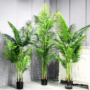 Plantes vertes d'intérieur haut de gamme artificielles : Ficus lyrata, Tournesol à queue lâche, Bananier du <span class=keywords><strong>voyageur</strong></span> – Toutes en pot et en plastique - Product Image 6