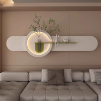 Lampe murale en grès de style moderne avec motif de plante verte aquatique et vase à fleurs, pour chambre à coucher, salon, fond de canapé, décoration artistique et peinture décorative