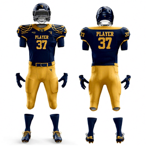 Nouveau style d'uniforme de football américain à manches courtes, léger, respirant, séchage rapide, logo et taille personnalisés, maillot de sport - Product Image 1