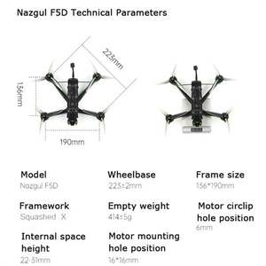 <span class=keywords><strong>IFlight</strong></span> <span class=keywords><strong>Nazgul</strong></span> <span class=keywords><strong>Evoque</strong></span> <span class=keywords><strong>F5D</strong></span> Dron analógico FPV PNP de 5 pulgadas con SucceX-D F722 45A Power Stack Quadcopter - Product Image 2