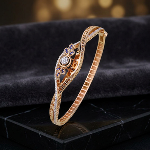 Luxury 18K <b>Gold</b> <b>Beaded</b> <b>Bracelet</b> Floral Design Trendy Women's Wedding Jewelry GIA Certified - Product Image 4