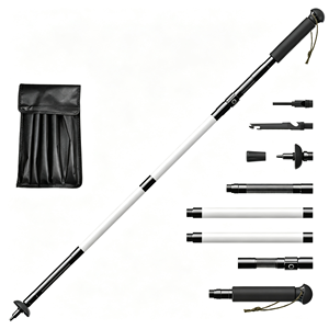 Bastón de Trekking Plegable de Aleación de Aluminio de 3 Secciones Ajustable con Mango de EVA y Sistema de Bloqueo Rápido para Senderismo - Product Image 1