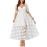 Robes en dentelle pour invitées de mariage, robes de soirée formelles pour femmes, robes maxi noires à fleurs avec décolleté cœur sexy et corset