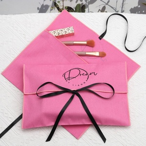 Sacs en toile de coton imprimés avec logo personnalisé, pochettes cadeaux, emballages pour bijoux, pochettes à rabat en coton, pochettes anti-poussière - Product Image 5