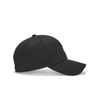 Topi bisbol olahraga hitam untuk dewasa, topi luar ruangan harga rendah dapat disesuaikan
