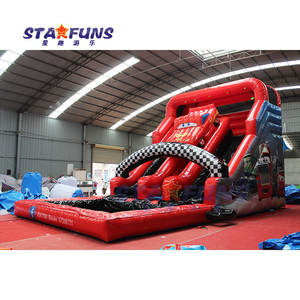 สไลเดอร์สูบลมสีแดงสำหรับสระว่ายน้ำสไลเดอร์สูบลมได้สำหรับสวนน้ำ - Product Image 2