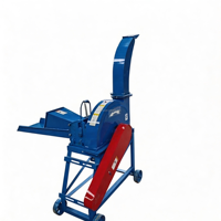 Hacheuse de fourrage portable mini haute performance, facile à utiliser, petite machine agricole pour usage domestique, broyeur d'aliments pour pâturage, conception à faible bruit