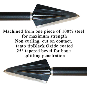 Plástico afilado a mano de acero al carbono de punta ancha tradicional de grano 200 de un solo bisel para tiro con tocón tradicional tiro con arco caza - Product Image 3