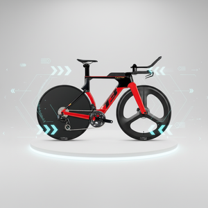 Bicicletta Professionale da Cronometro Aero TT, Telaio in Carbonio 700C, 24 Velocità, Set Ruote a 3 Razze e Freni a Disco, Bici da Cronometro ad Alta Velocità - Product Image 1