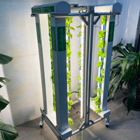 Système hydroponique vertical en PVC de petite taille à montage facile avec fermeture éclair, pompe, design écologique, stabilité de plantation assurée, garantie 1 an