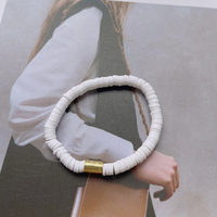 Boho décontracté bijoux Simple fait à la main Bracelet multicolore en option Hip Hop tous les jours Bracelet de perles d'argile pour hommes et femmes
