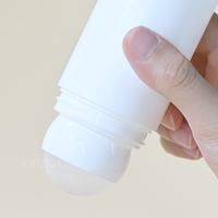 Bouteilles en plastique personnalisées, design de haute qualité, rechargeables, plates, portables, bouteille à bille en plastique, bouteille à bille pour déodorant