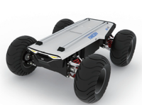 Châssis de robot mobile à suspension indépendante à quatre roues, direction Ackermann, charge utile de 80 kg, vitesse de 9,7 km/h, véhicule terrestre autonome (UGV), robot