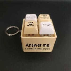 Answer Me Fantasy Series Lookmyeyes Jouet à bouton de décompression en plastique avec son, voix, clavier, prononciation et lumière, à partir de 14 ans - Product Image 3
