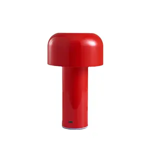 Modern Warm Indoor Table Lamp Rechargeable Bedside Lamp Touch Cordless Handheld Mushroom Led Table Lamp