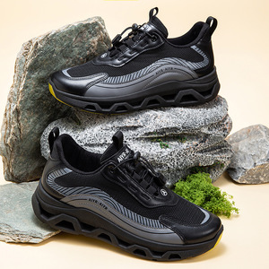 Thick-soled Shock-absorbing Soft-soled Outdoor <b>Walking</b> Shoes Fashion Dad Shoes Low-<b>top</b> Breathable Mesh Sneakers - Product Image 4