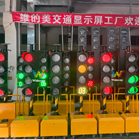 Feux de signalisation solaires de 200 mm pour la construction routière, télécommandés sans fil, longue autonomie, feux de signalisation mobiles temporaires