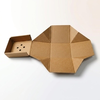 Boîtes d'emballage alimentaire en carton ondulé kraft recyclé perforé rigide pliable avec logo personnalisé en gros