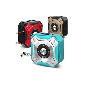 Ruban métrique 2 en 1 de 40m + 5m de portée Appareil de mesure de la longueur du câble Ruban de mesure de la distance laser numérique en alliage métallique - Product Image 4