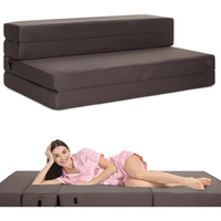 Matelas pliant de qualité supérieure, matelas en mousse pliable, canapé-lit avec housse lavable, matelas pliable portable adapté aux voyages