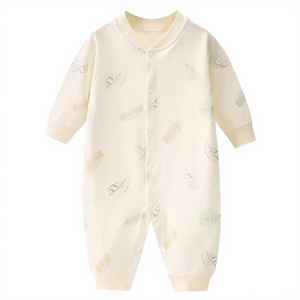 Conjunto de Ropa para Recién Nacido con Estampado de Dibujos Animados 100% Algodón, Mameluco, Pijama, Tela de Lana, Botones a Presión, Verano - Product Image 2