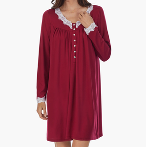 Vente en gros <span class=keywords><strong>de</strong></span> chemise <span class=keywords><strong>de</strong></span> nuit personnalisée pour femmes vêtements <span class=keywords><strong>de</strong></span> nuit décontractés brodés ODM <span class=keywords><strong>robe</strong></span> <span class=keywords><strong>de</strong></span> nuit en dentelle <span class=keywords><strong>robe</strong></span> <span class=keywords><strong>de</strong></span> nuit <span class=keywords><strong>de</strong></span> luxe robes <span class=keywords><strong>de</strong></span> pyjama pour femmes - Product Image 1