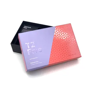 Emballage de boîte magnétique rigide en carton rigide en papier personnalisé Boîte d'emballage avec logo noir en éponge eva avec insert en mousse