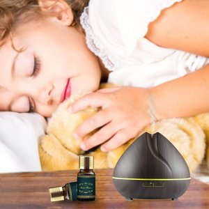 Shenzhen Factory Großhandel 400ml Holzmaserung Ultraschall Cool Mist Ätherisches Öl Diffusor Elektrischer Aroma Luftbe feuchter US Private - Product Image 6