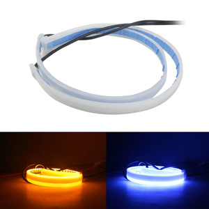 Señal de giro blanca Luces de flujo de freno amarillas Luz de circulación diurna del automóvil Tira impermeable flexible - Product Image 1