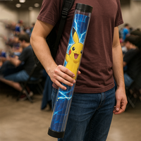 Tube de rangement transparent recyclable pour tapis de jeu TCG MTG imprimé, avec capuchon personnalisable, vente en gros, qualité supérieure