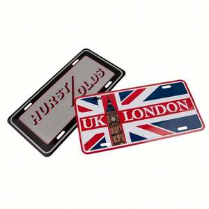 Cornice per Targa Auto in Metallo Goffrato di Alta Qualità, Decorativa in Latta - Product Image 5