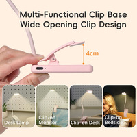 Lampe de bureau LED à clip USB, bras flexible réglable, pliable, pour lecture au lit, au bureau ou en voyage – Vente en gros usine