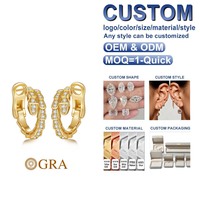 Nouvelles boucles d'oreilles en argent S925 pour femmes, style hip-hop, moissanite, plaquées or, luxueuses, simples, élégantes, multifonctionnelles