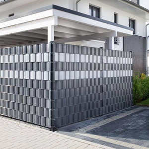 Tela de PVC gris oscuro para valla, 0,19x35m, 50m, 70m, enrejado de privacidad, marco de PVC, presión natural, modelado 3D disponible - Product Image 5