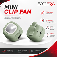 Ventilateur à pince rechargeable portable, autonomie de 6 heures, mini ventilateur silencieux USB avec affichage numérique 360° °   Débit d'air réglable pour le bureau et les voyages
