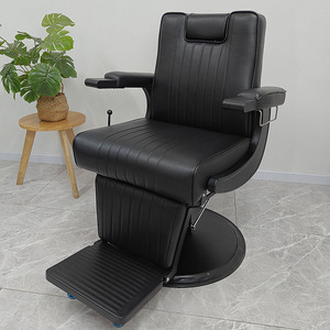 Sillón <span class=keywords><strong>de</strong></span> Barbería Profesional para Salón <span class=keywords><strong>de</strong></span> Belleza con Bomba Hidráulica Diseño Moderno Clásico <span class=keywords><strong>Reclinable</strong></span> <span class=keywords><strong>de</strong></span> Lujo para Hombre en Color Negro - Product Image 1