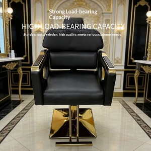 Chaise de salon de luxe Dongkai Cross-Border E-<span class=keywords><strong>Commerce</strong></span> DK-68118, pivotante, réglable en hauteur, multicolores, simple, en acier inoxydable, pour barbier - Product Image 3
