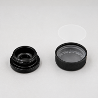 Pot en verre noir de 5 ml et 9 ml avec couvercle à vis hermétique pour l'extrait de résine, l'huile et l'emballage cosmétique