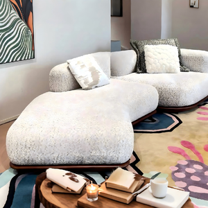 Conjunto de Sofá Modular de Tela - Elegante Sofá Combinado Tamaño Queen para la Esquina de una Sala de Estar Moderna y Sencilla - Product Image 4
